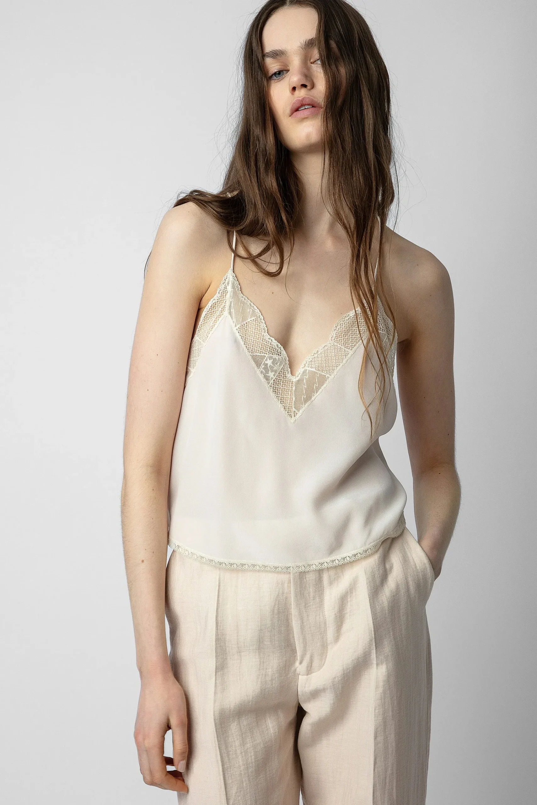 Zadig & Voltaire Chemises Et Hauts^Caraco Court En Soie Christy