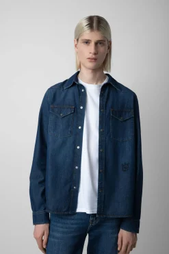 Zadig & Voltaire Chemises^Chemise En Jean Stan Skull