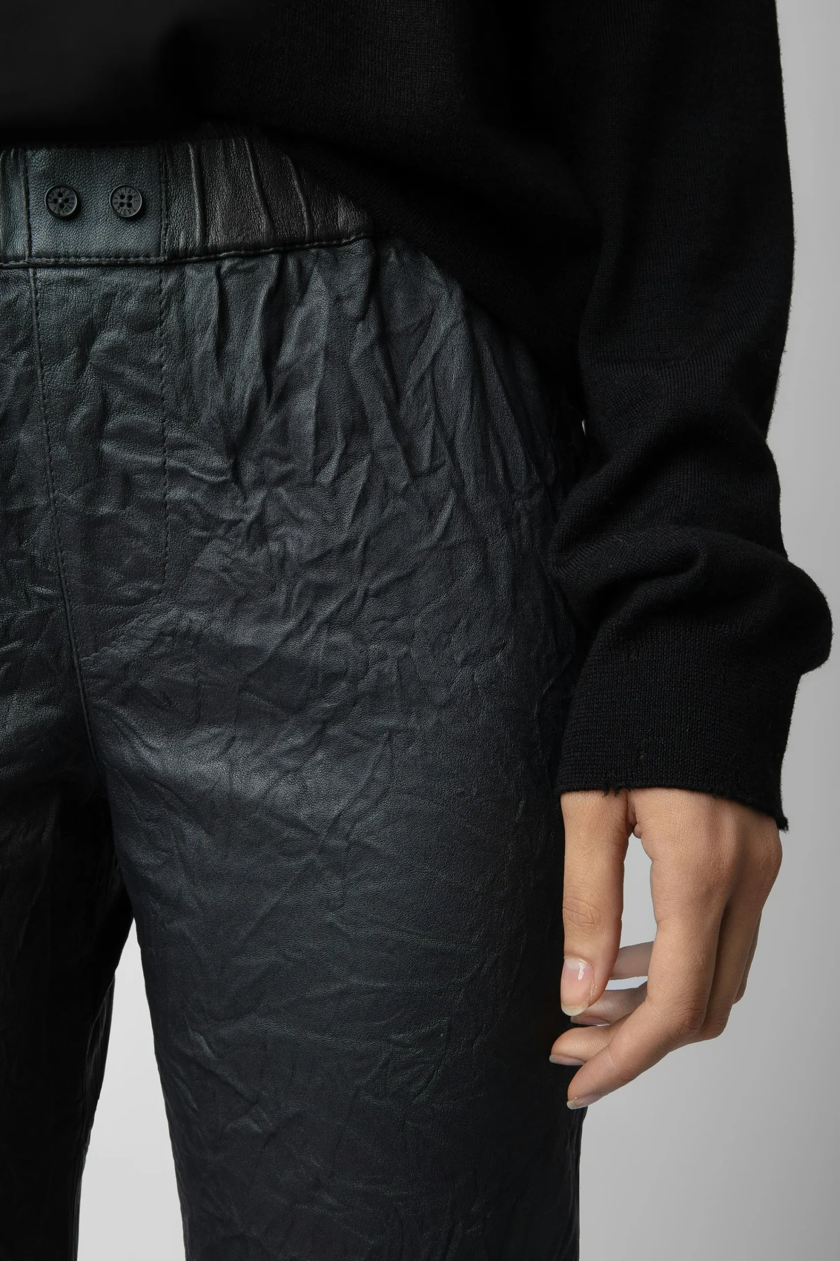 Zadig & Voltaire Pantalons Et Shorts^Pantalon En Cuir Froisse Pauline