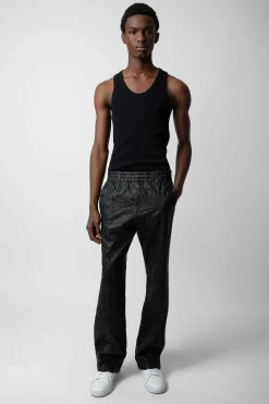Zadig & Voltaire Pantalons Et Shorts^Pantalon En Cuir Froisse Pacha