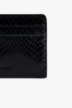Zadig & Voltaire Portefeuilles Et Porte-Monnaie^Porte-Cartes En Relief Sauvage Brillant Zv Pass