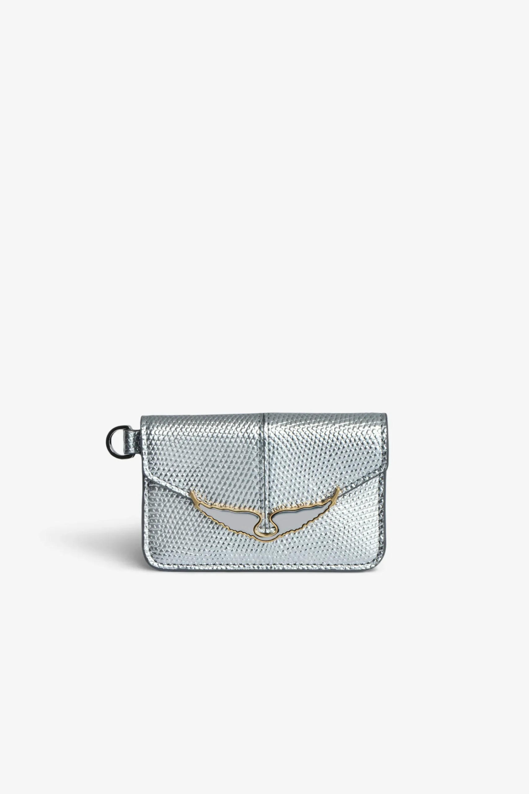 Zadig & Voltaire Portefeuilles Et Porte-Monnaie^Porte-Cartes Metallise Gaufre Borderline Pass