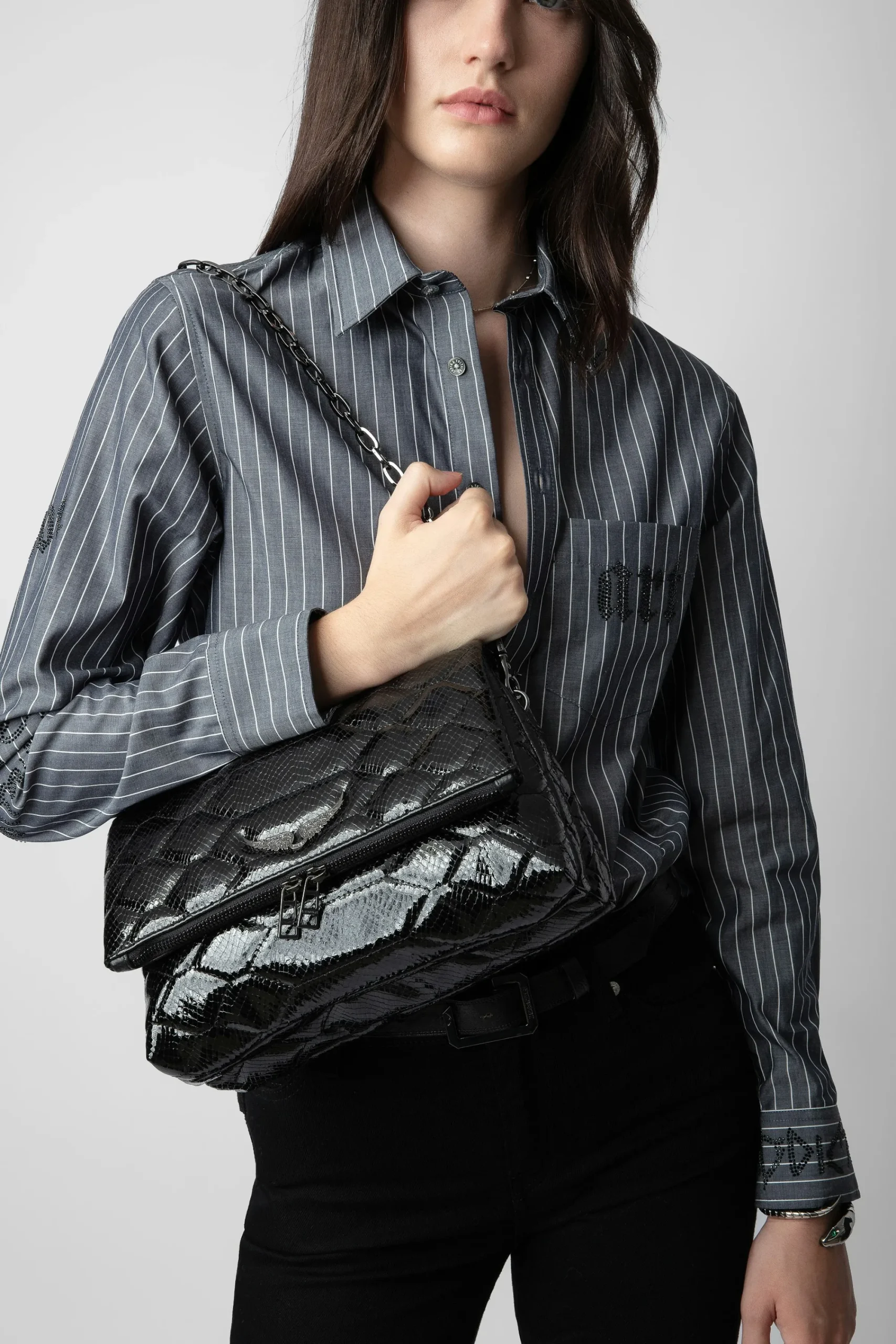 Zadig & Voltaire Sacs A Bandoulière^Sac Matelasse Rocky Glossy Wild