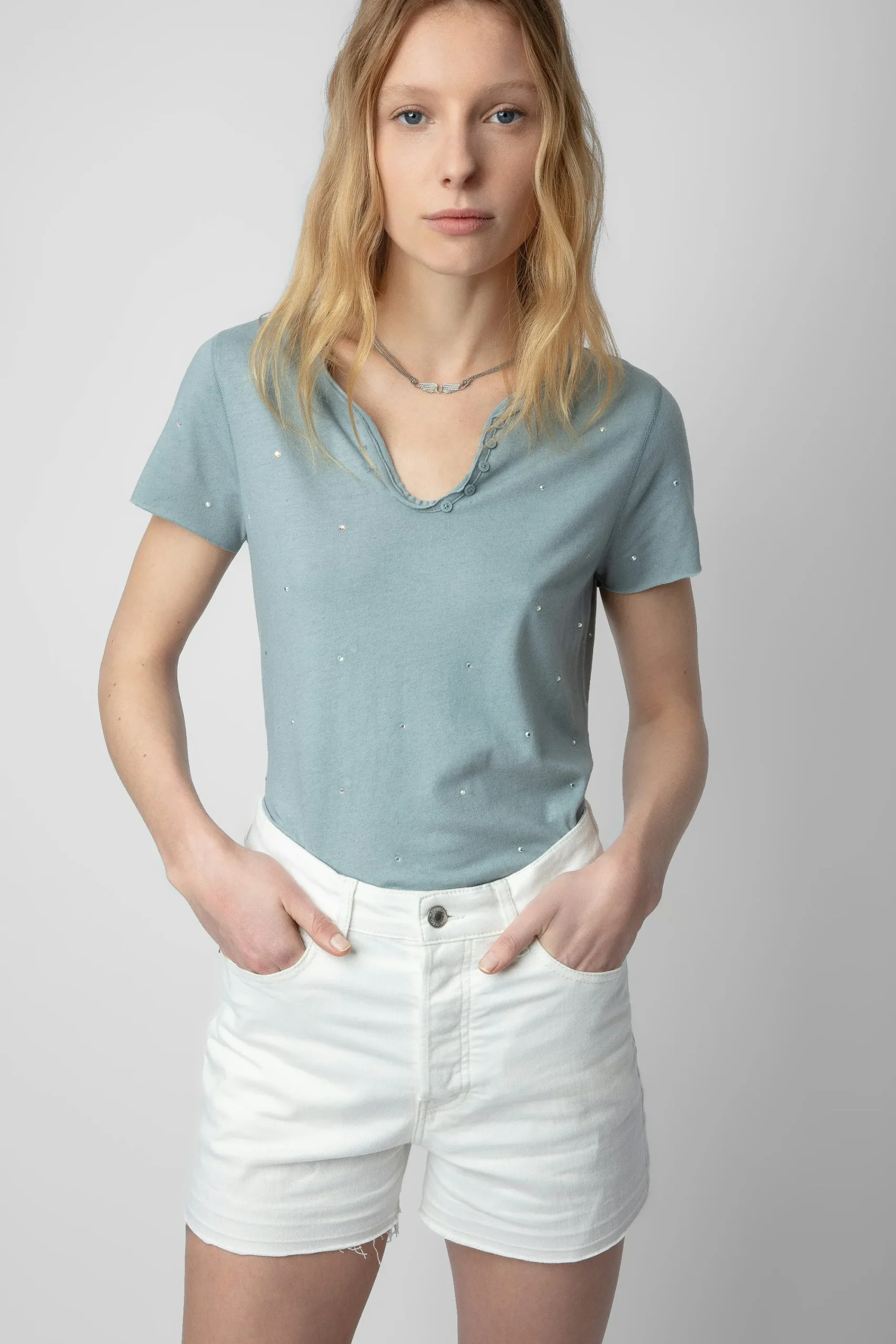 Zadig & Voltaire T-Shirts^T-Shirt Henley A Strass