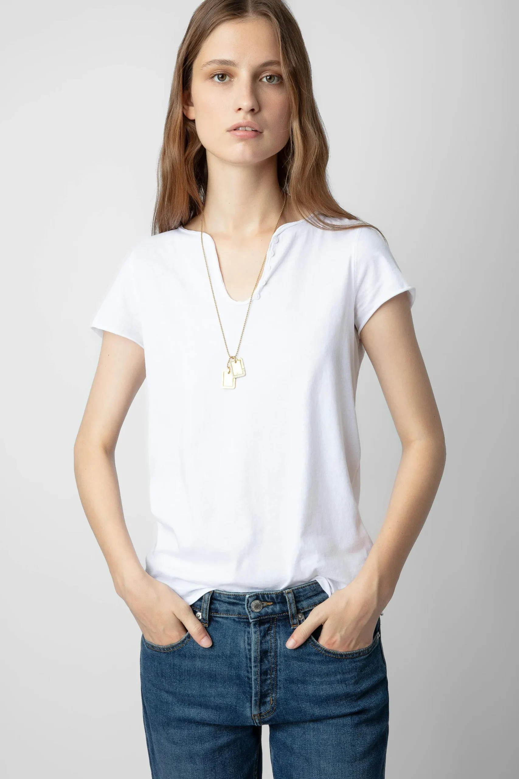 Zadig & Voltaire T-Shirts^T-Shirt Henley Bijoux